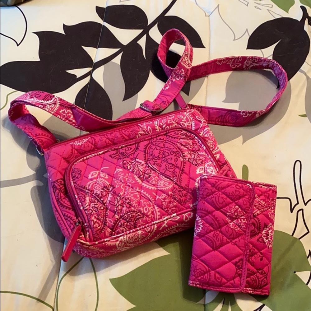 Vera Bradley crossbody bag + wallet